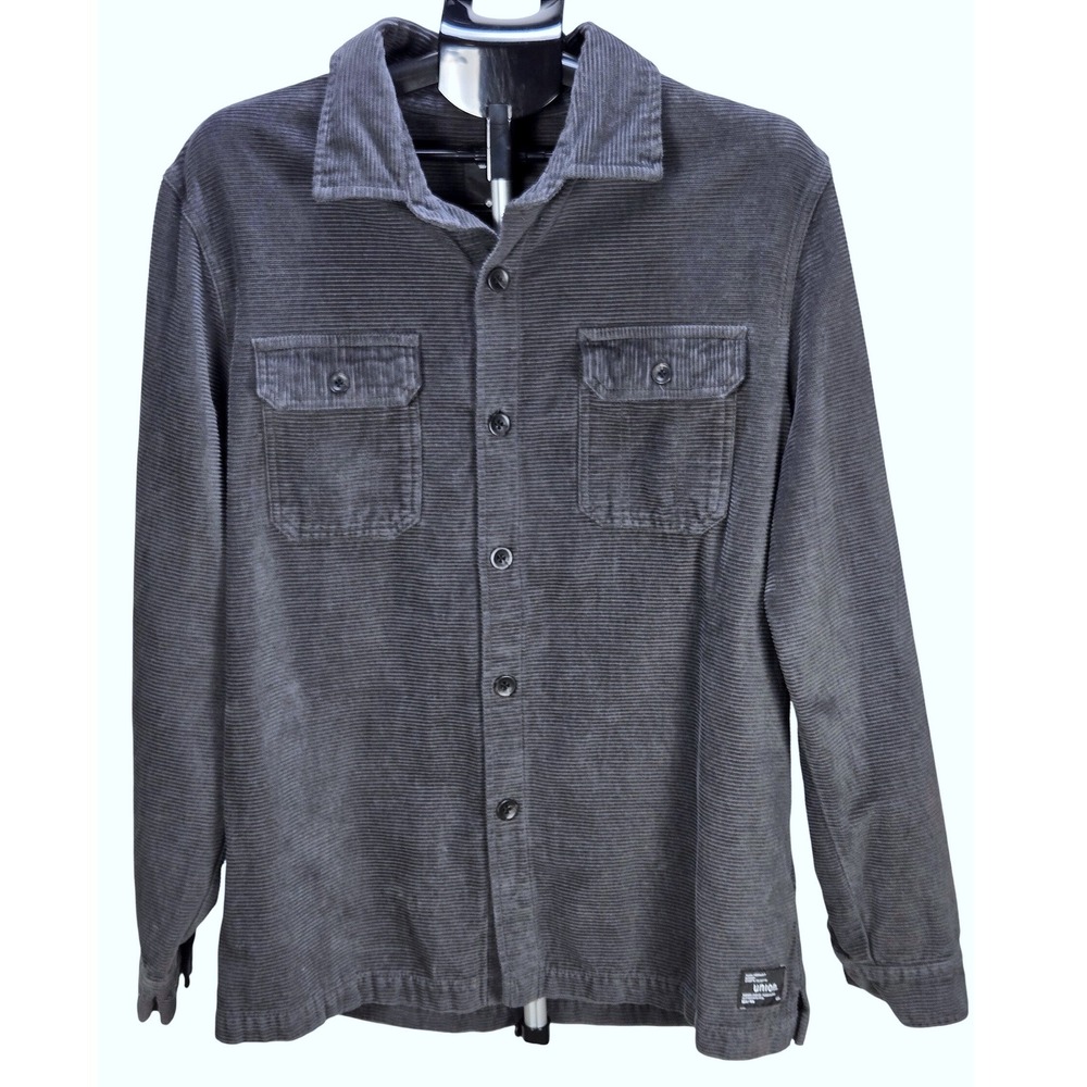 Men's Union Large Gray Corduroy Button Down Shacket PNW Outdoor Heritage